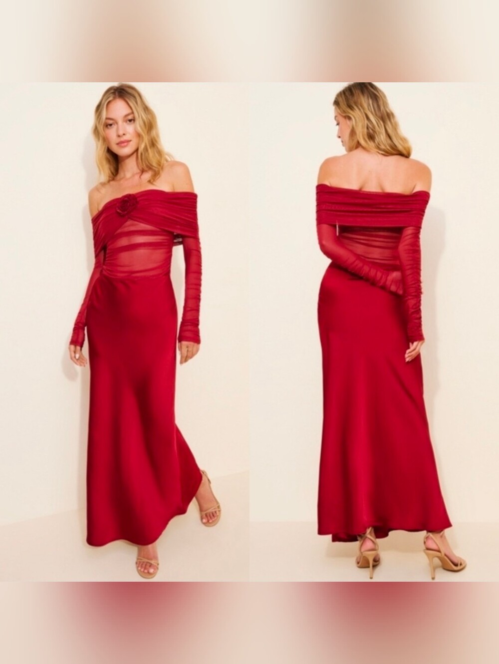 Hansen & Gretel Riharne Off-The-Shoulder Maxi Dress